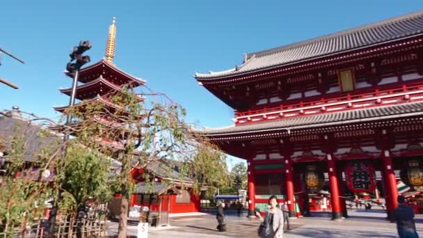 Templo Sensoji Zona Asakusa Tokio Japón — Vídeos de Stock