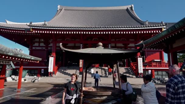Templo Sensoji Área Asakusa Tóquio Japão — Vídeo de Stock