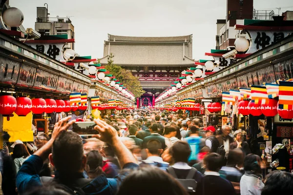 Timelapse Senso Temple Night Day Asakusa Toyko Japan Sensoji Temple — 스톡 사진