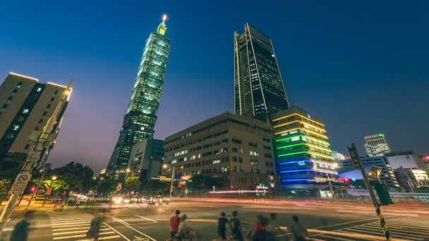 Timelapse Taipei City Tajwan — Wideo stockowe