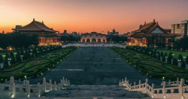 CKS 'deki gece görüşü (Chiang Kai Shek) Anma Salonu, Tapiei, Tayvan.