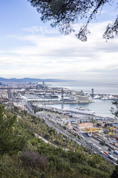 Barcellona, Spagna - 12 dicembre 2019: veduta aerea di Barcellona p — Foto Stock