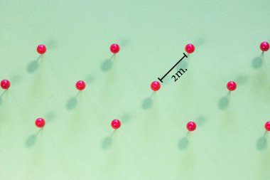 Raptiyeler iki metre ötede. Sosyal uzaklık kavramı.