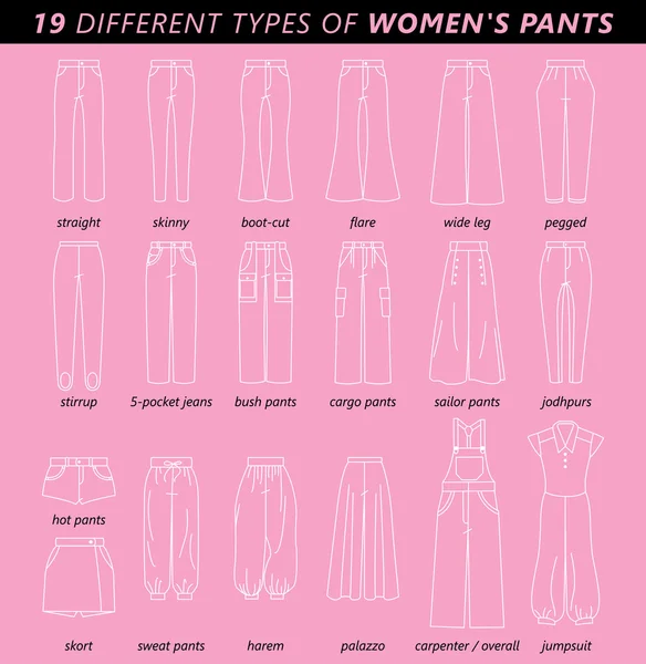 Types of women's pants Stock Vector Image by ©Lazuin.gmail.com #124849228