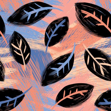 Hipster desen yaprakları ile