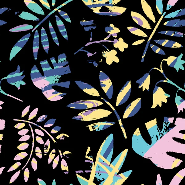 花や植物のパターン — ストックベクタ
