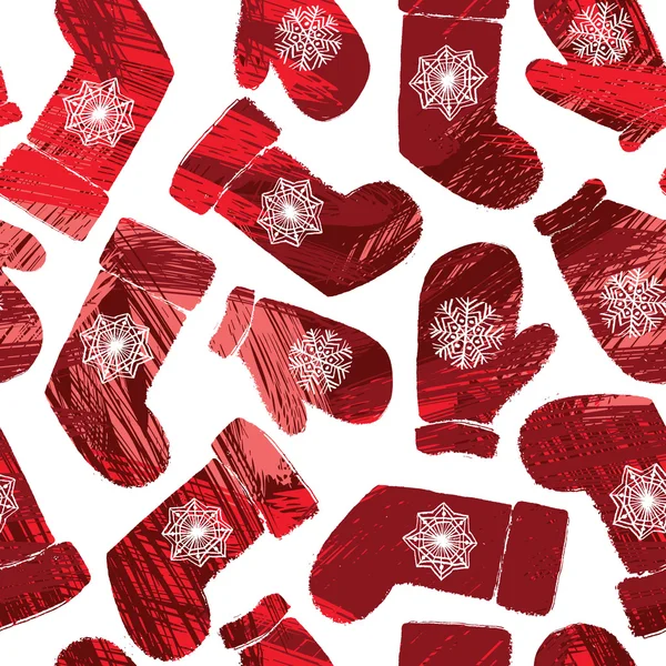 Christmas mittens and socks — Stock Vector