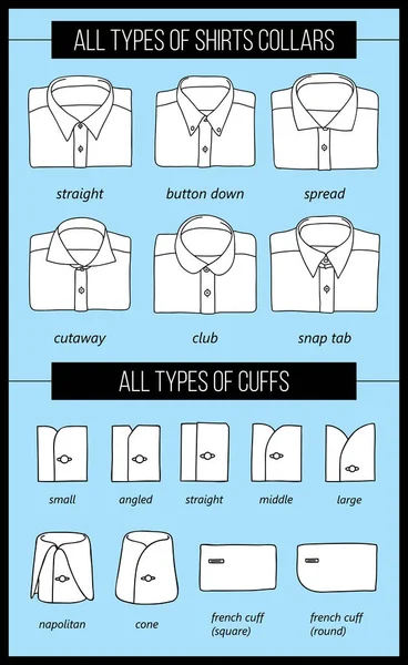 Types of shirt collar Stock Vector Image by ©Lazuin.gmail.com #129200634