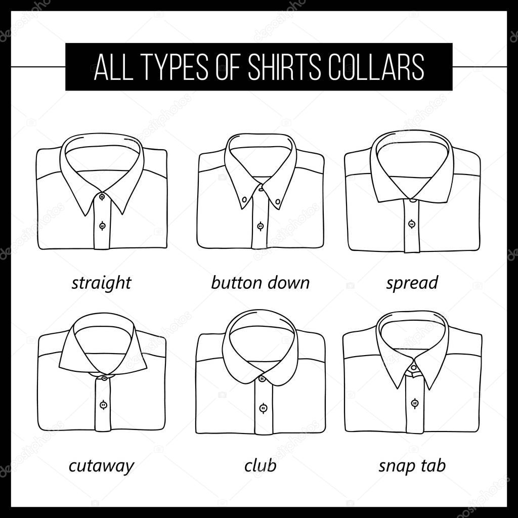 types of shirt collar