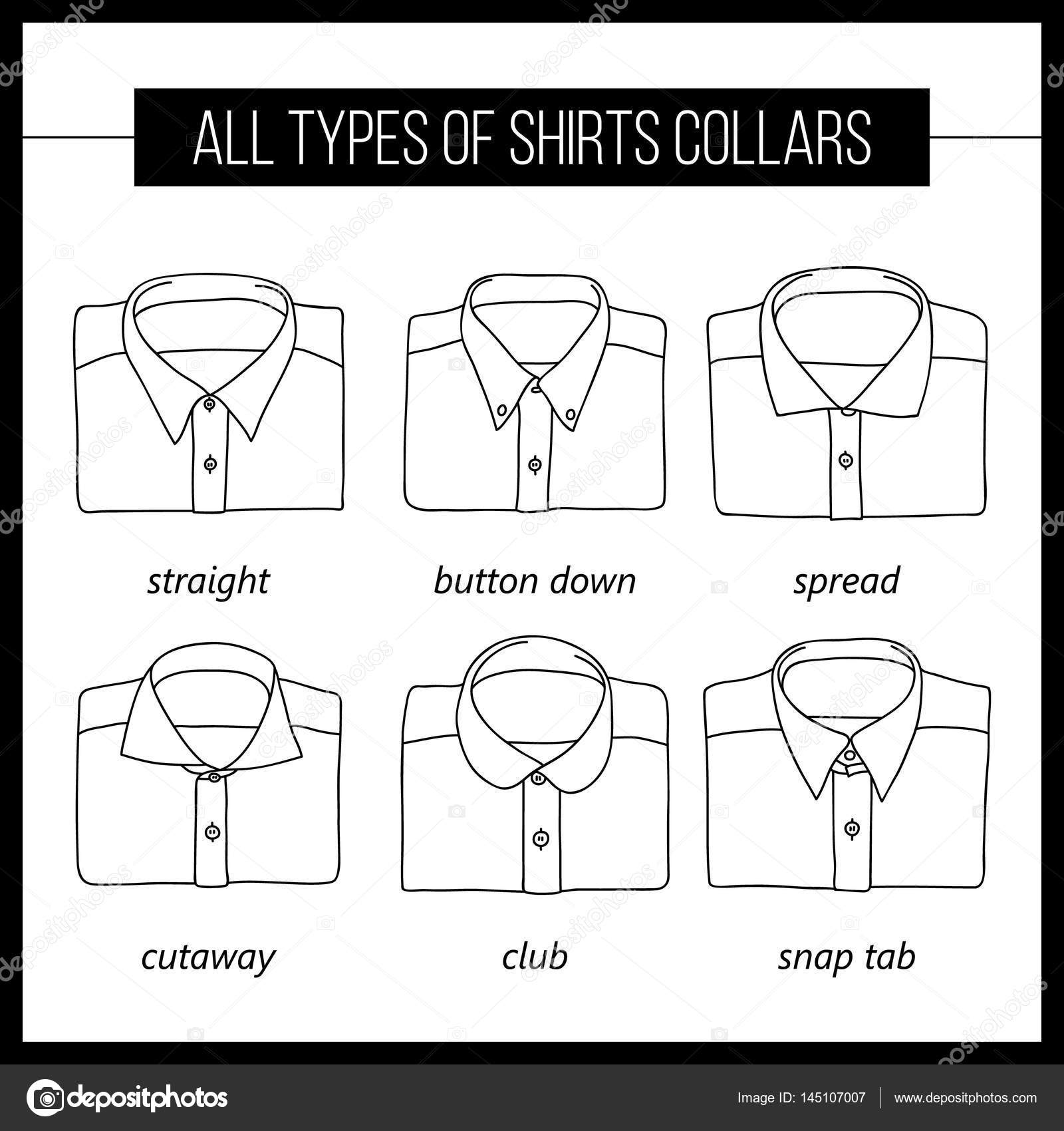 Types of shirt collar Stock Vector Image by ©Lazuin.gmail.com #145107007