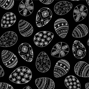 doodle Paskalya yumurtaları ile desen