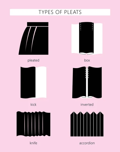 Tipos de pliegues — Archivo Imágenes Vectoriales