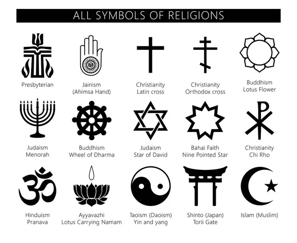 Conjunto de iconos de religión — Archivo Imágenes Vectoriales