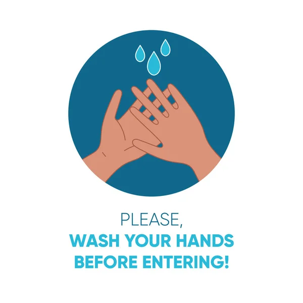Hände waschen — Stockvektor