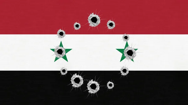 叙利亚国旗枪靶子 — 图库照片