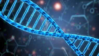 insan DNA'sı dijital illüstrasyon