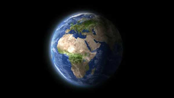 Earth world planet isolated on black background — Stock Photo, Image