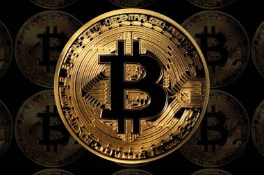 bitcoin dijital para teknoloji, illüstrasyon dağıtılmış