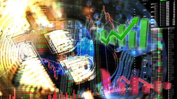 cryptocurrency Döviz borsa yatırım, kavramsal ticaret bitcoin