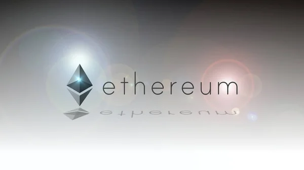 Ethereum digital crypto currency logo illustration — Stock Photo, Image