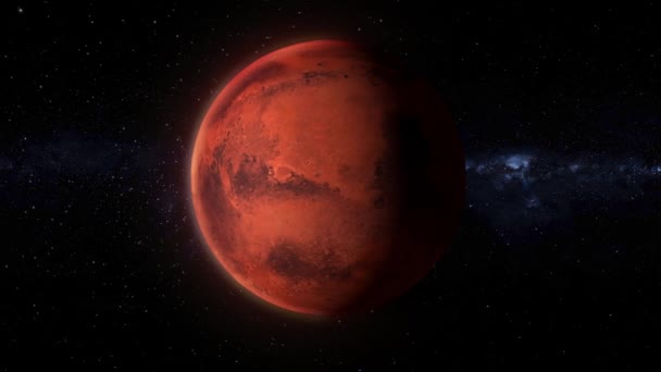 Marte Pianeta Rosso Rotazione Animazione — Video Stock