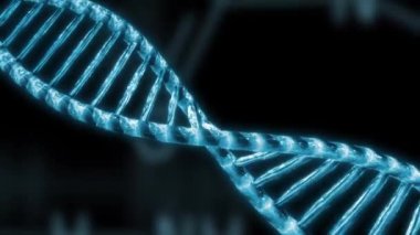 DNA sarmalı dönen animasyon