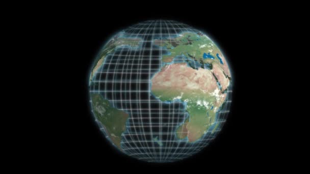 Rotação Terra Sem Oceanos — Vídeo de Stock