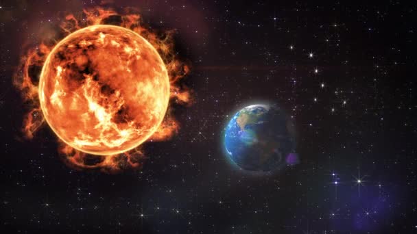 Naprendszer, Nap és Föld bolygó 4k