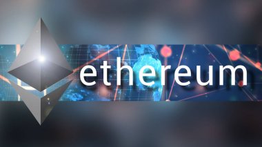 Ethereum banner arka plan illüstrasyon