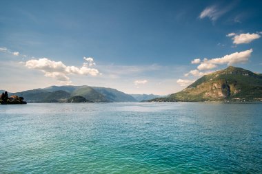 Manzaralı Lake Como, İtalya.
