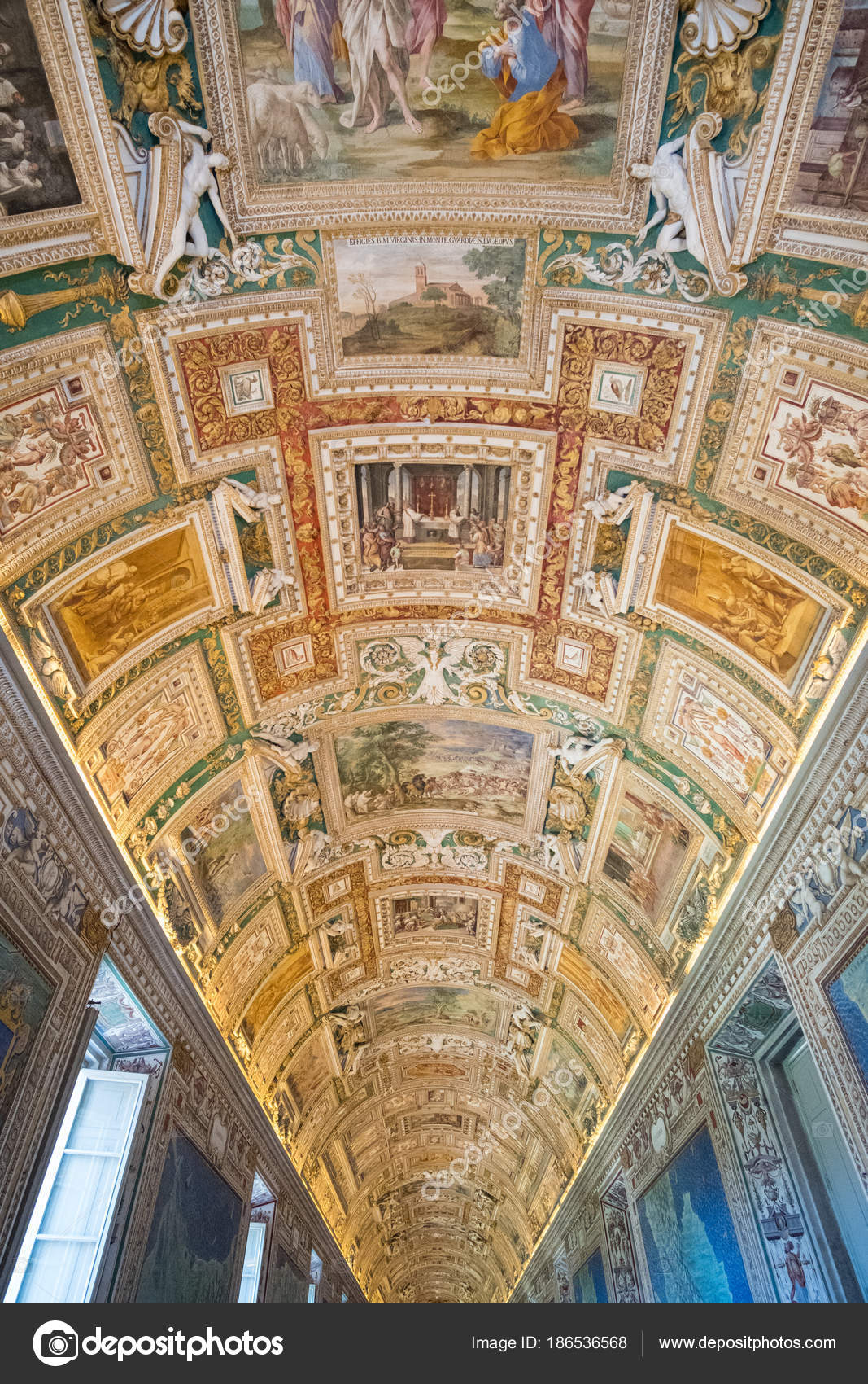 Vatican City May 2017 Interior Ceiling Vatican Museum