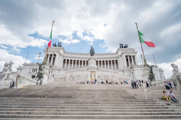 Roma Itália Maio 2017 Pessoas Redor Altar Pátria Altare Della — Fotografia de Stock