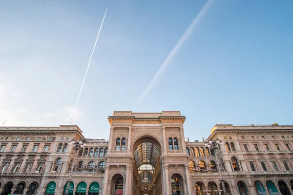 Μιλάνο Ιταλία Μαΐου 2017 Εξωτερικό Galleria Vittorio Emanuele Ένα Από — Φωτογραφία Αρχείου