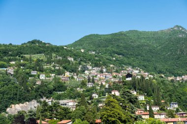Manzaralı Varenna şehir Lake Como, İtalya.
