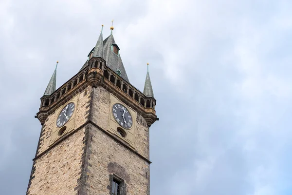 天文時計 またはプラハ Orloj プラハ チェコ共和国の首都に位置する中世の天文時計の上部 — ストック写真