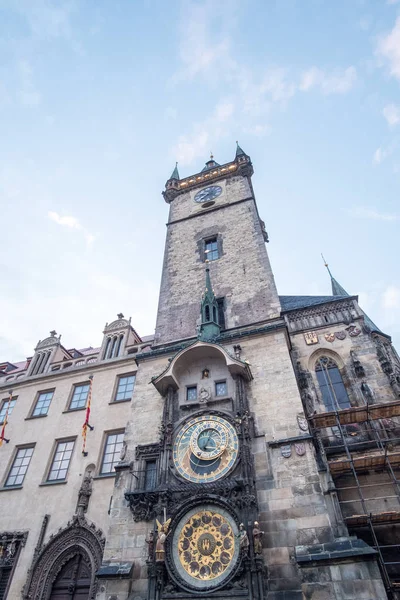 Orloj Nebo Pražský Orloj Středověké Astronomické Hodiny Praze Hlavní Město — Stock fotografie
