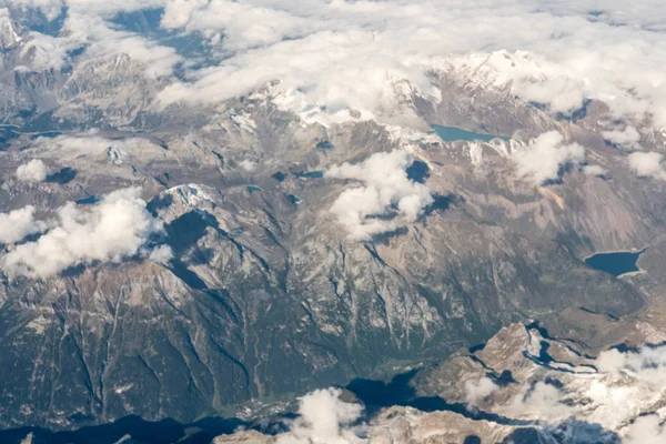 Aerial view of Mountain in Switzerland, seen from above.