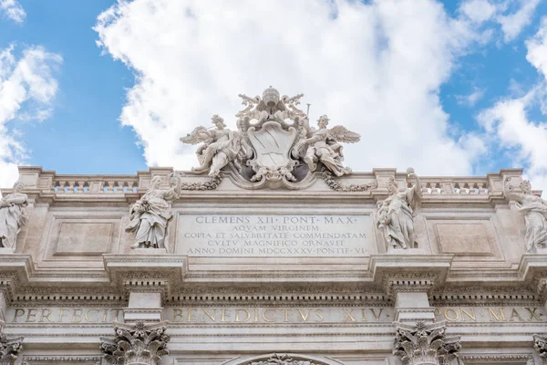 Détail Statue Dans Fontaine Trevi Fontaine Trevi Fontaine Rome Italie — Photo