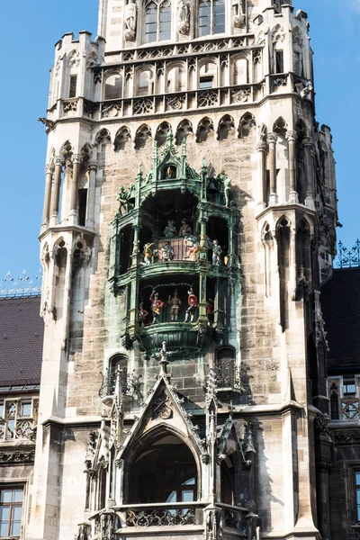 Rathaus Glockenspiel Marienplatz Munich Germany — ストック写真