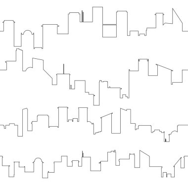 Şehir manzarası anahat. Sorunsuz vektör