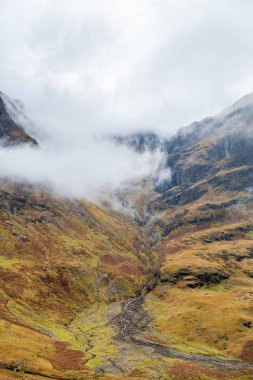 Doğal manzaralı dağ, orman İskoçya Highlands.