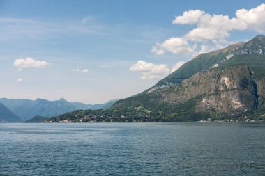 Manzaralı Lake Como, İtalya.