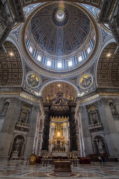 Vatican City May 2017 Interior Peter Basilica Italian Renaissance Church — Stock Photo, Image