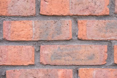 Eski, kırmızı tuğla duvar doku arka plan