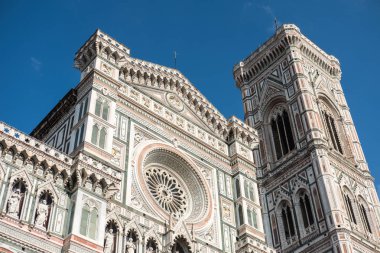 Floransa Duomo Katedrali detayını. Basilica di Santa Maria del Fiore veya Saint Mary Bazilikası çiçek Floransa, İtalya