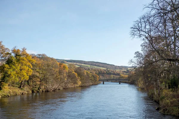 Γραφική Θέα Του Ποταμού Tummel Φράγμα Pitlochry Μέρος Του Περθ — Φωτογραφία Αρχείου