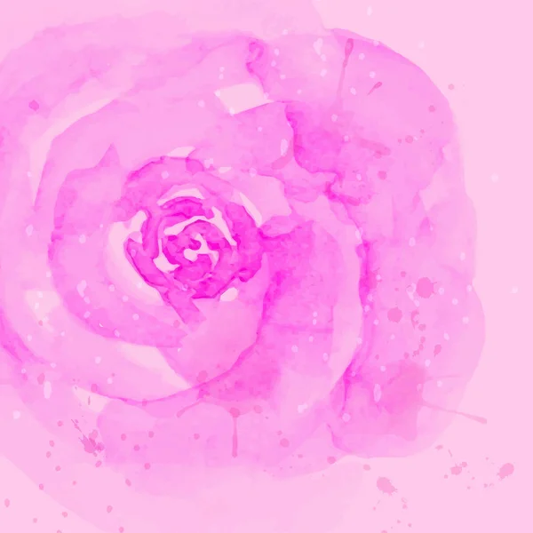 Diseño de acuarela con rosa rosa — Archivo Imágenes Vectoriales