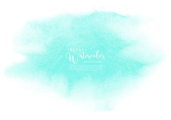 Hand Painted Background Mint Watercolor Texture Isolated White Background Abstract — 스톡 벡터