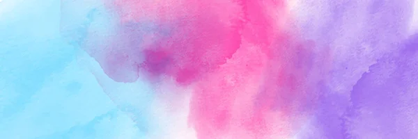Fantasy Pastel Světle Modrá Růžová Fialová Akvarel Pro Pozadí Stain — Stockový vektor