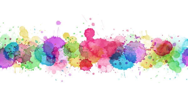 Superfície Abstrata Multicolored Splash Watercolor Blot Vetor Pintado Mão Artístico — Vetor de Stock